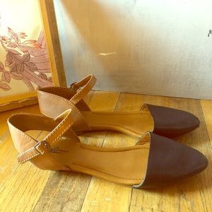 Lucky Brand D’orsay Leather Heel Flats 8.5